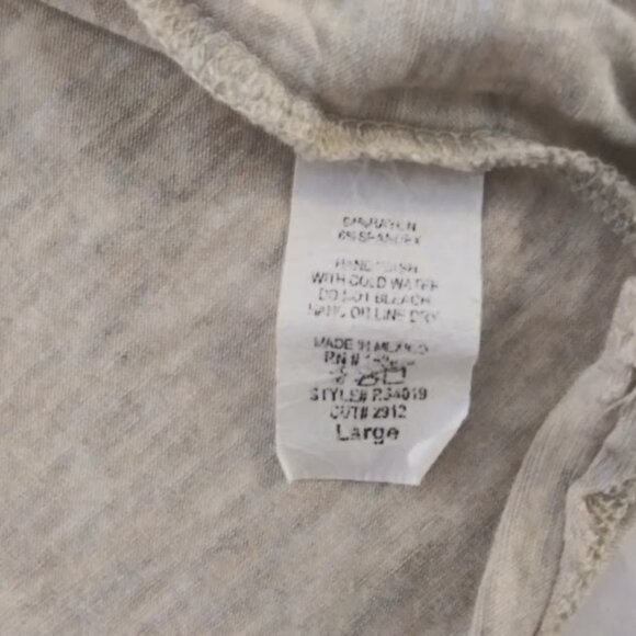 Dirtee Laundry women's size L oatmeal & black top - Picture 12 of 13